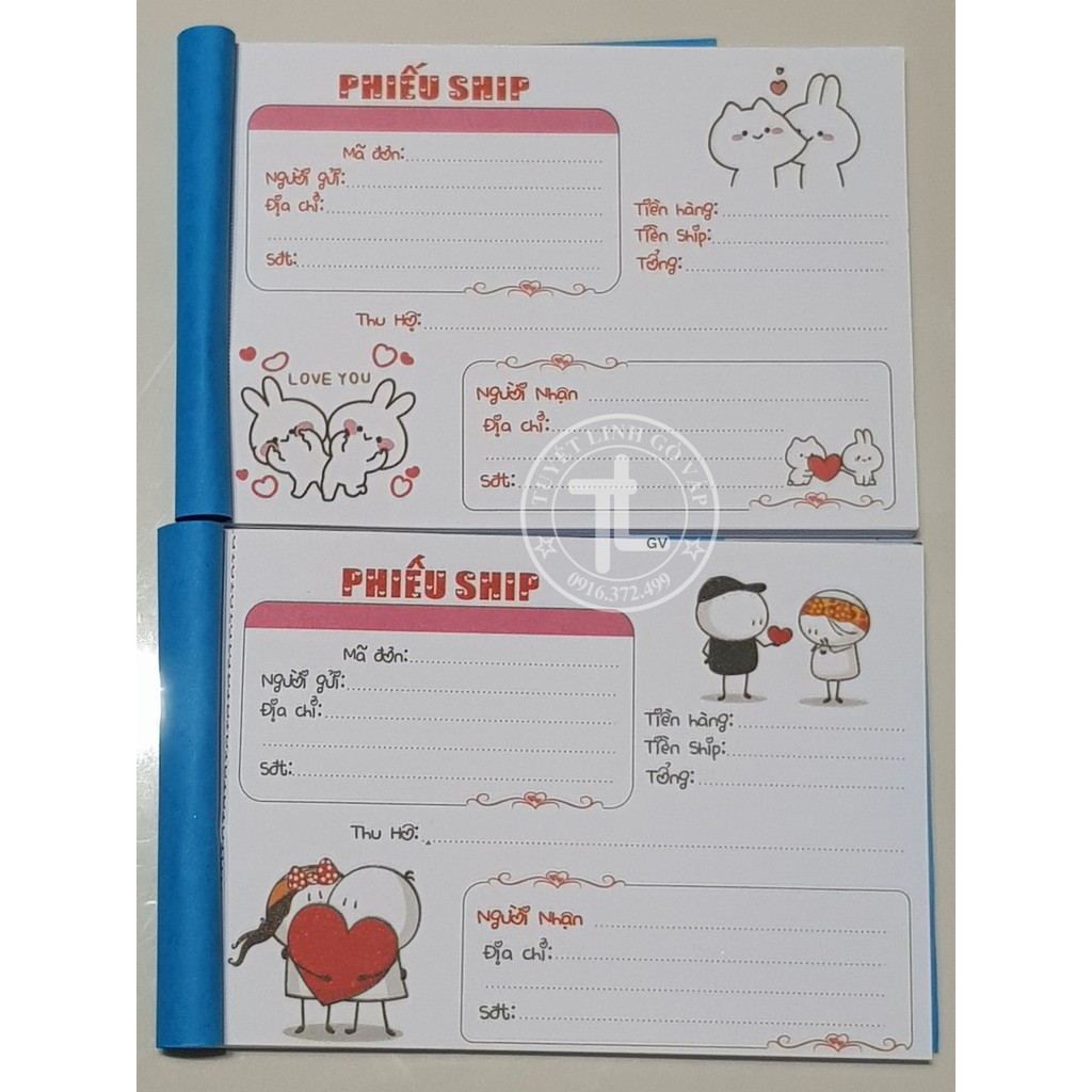 Hóa đơn ship hàng mẫu mới siêu cute