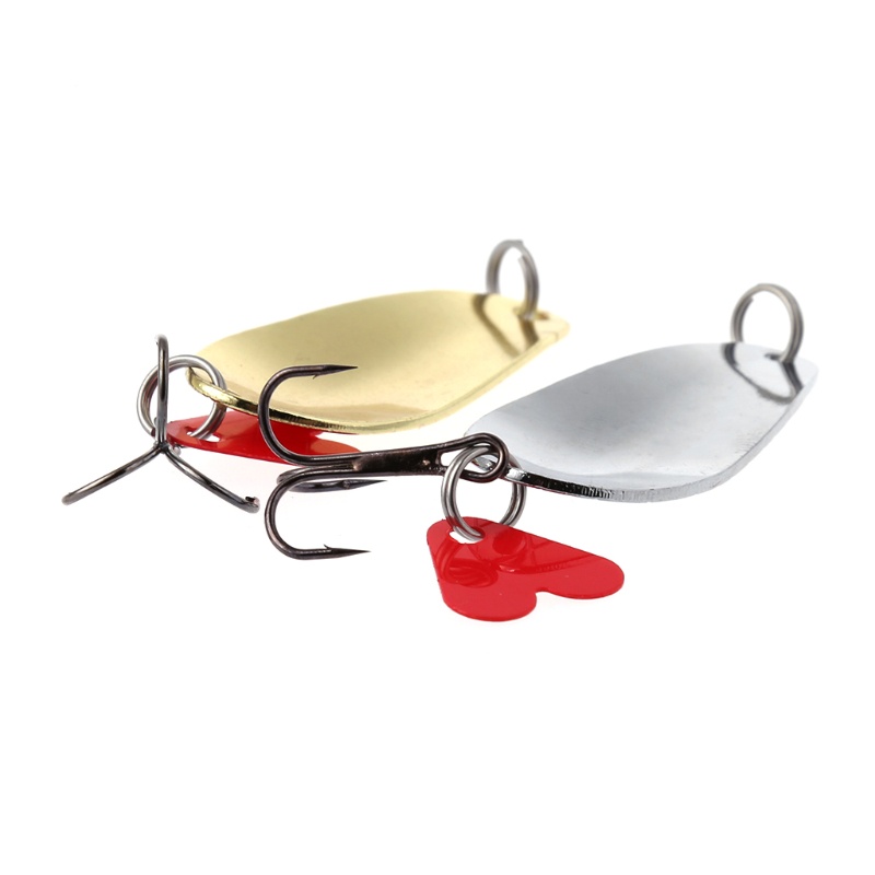 QQ Mồi Câu Cá Giả Bằng Kim Loại Cứng Kèm Móc Câu Màu Vàng / Bạc