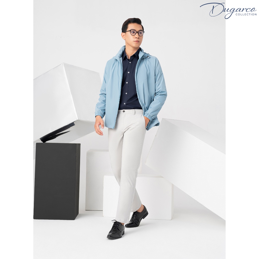 Áo khoác jacket DUGARCO nam hai lớp cao cấp tính năng trượt nước, giữ ấm 228JM22076