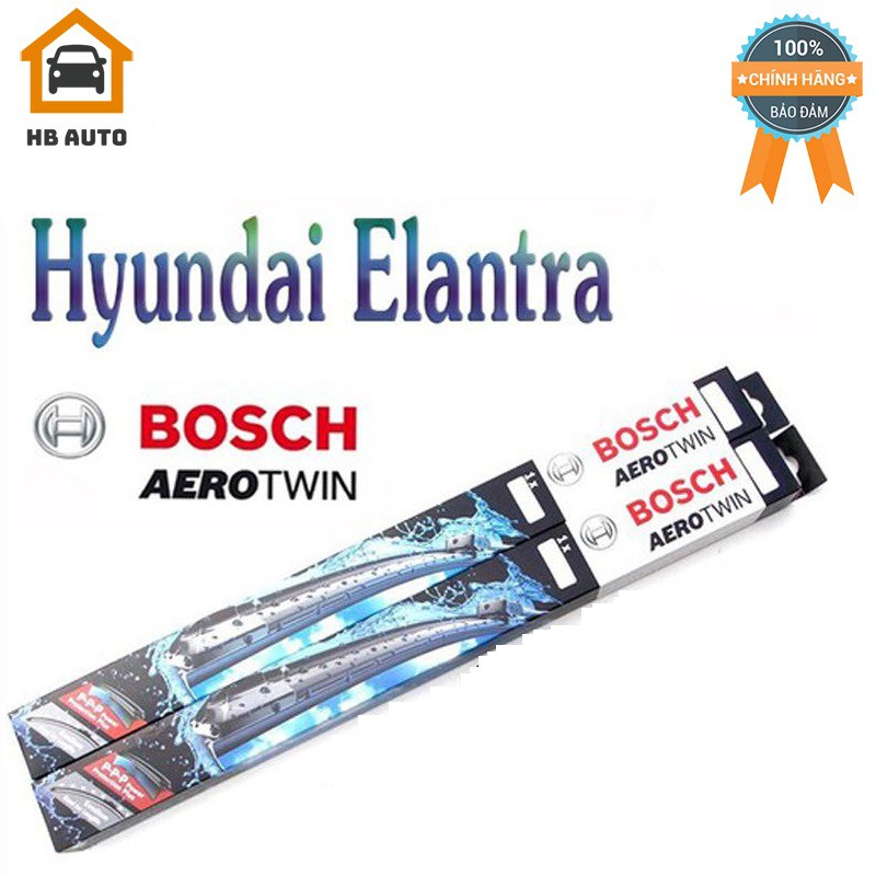Bộ 2 Gạt mưa cao cấp{ BOSCH AEROTWIN} Chính Hãng Cho xe [ELANTRA] 14”và 26” tương đương với chiều dài 350mm và 650mm