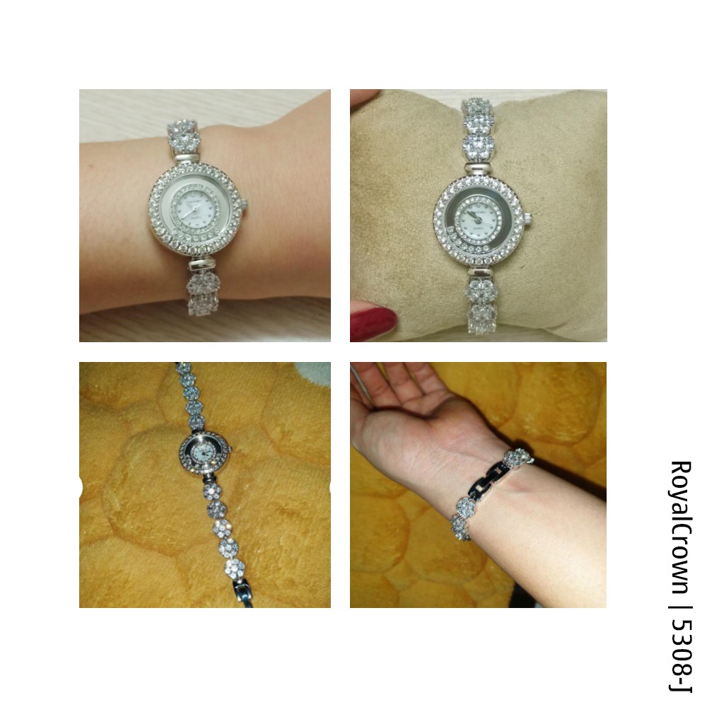 Đồng hồ nữ chính hãng Royal Crown 5308 Jewerry Watch vỏ trắng