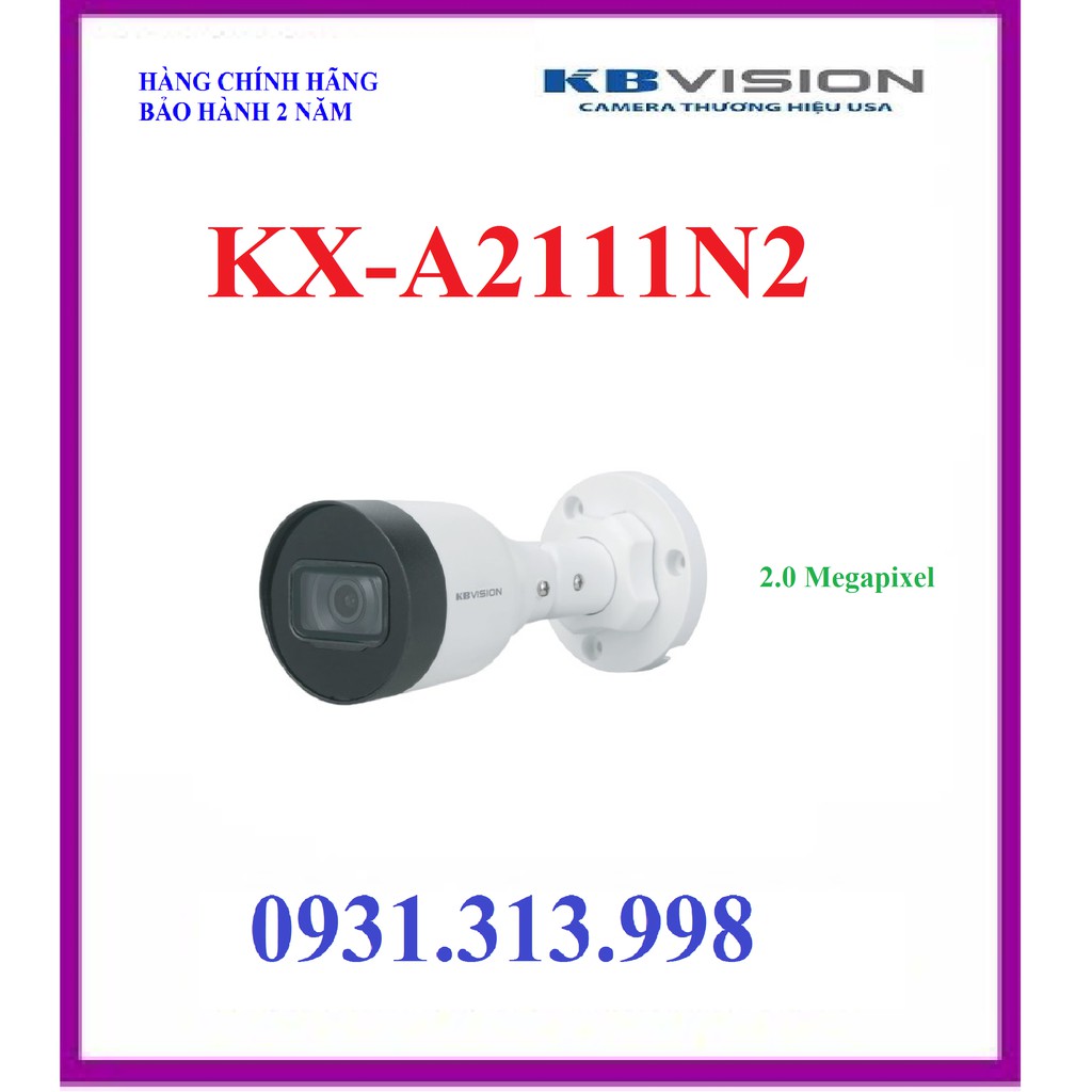 Camera IP hồng ngoại 2.0 Megapixel KBVISION KX-A2111N2