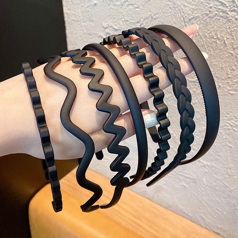 Băng đô màu đen chống trượt phong cách Hàn Quốc thời trang cho nữ