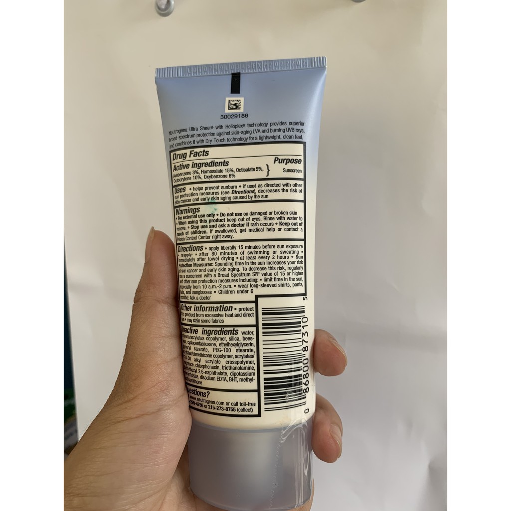 Kem Chống Nắng Neutrogena Ultra Sheer SPF 100