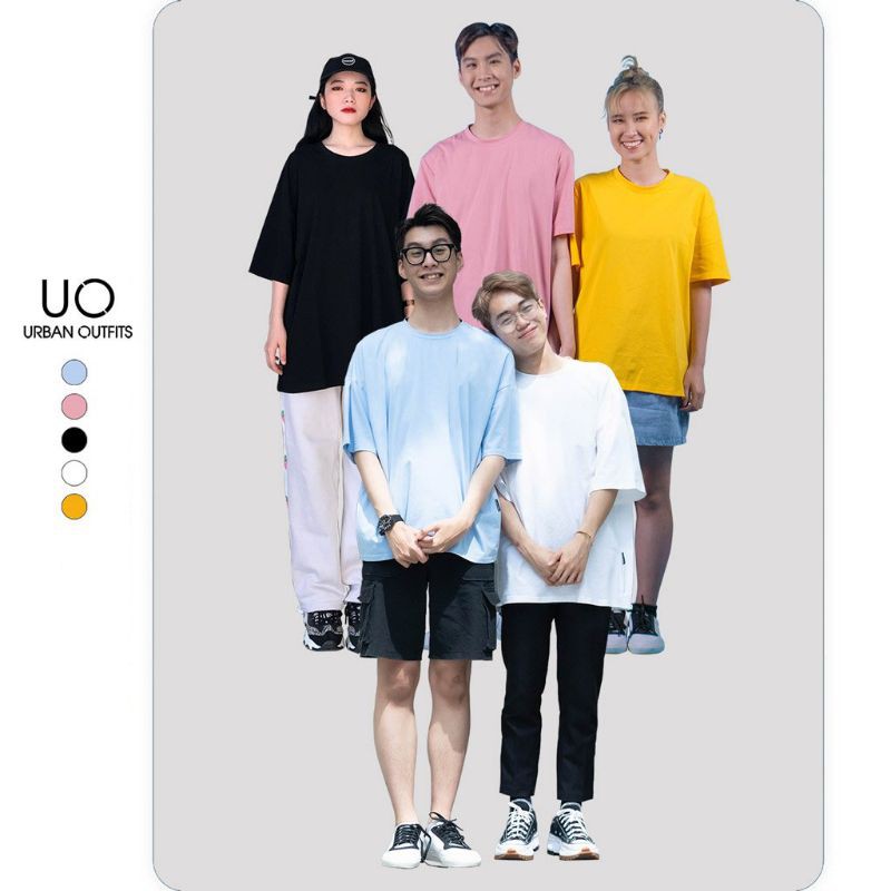 Áo Thun Tay Lỡ Nữ Nam Unisex Form Rộng URBAN OUTFITS Trơn ATO01 100 Cotton