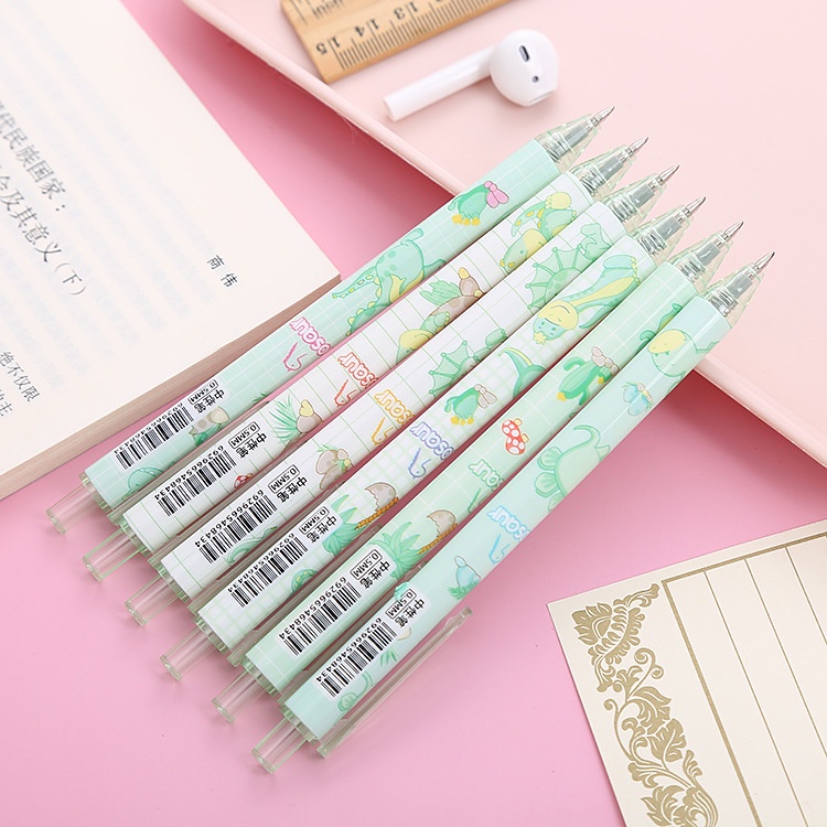 Hộp 6 Bút Bi Mực Nước Màu Đen - Bút Mực Nước Cute