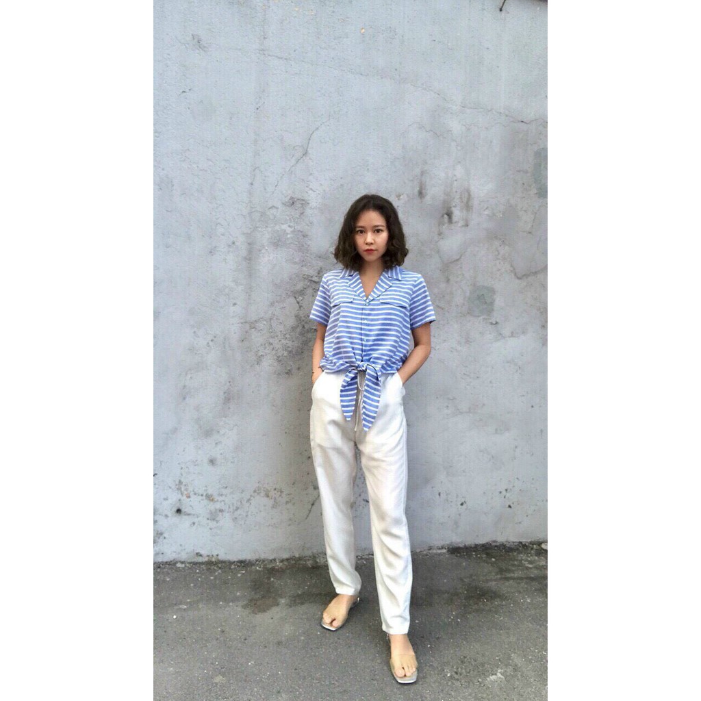 Áo sơ mi cổ vét nữ- hàng xuất khẩu- thời trang trẻ.MS: SMV04
