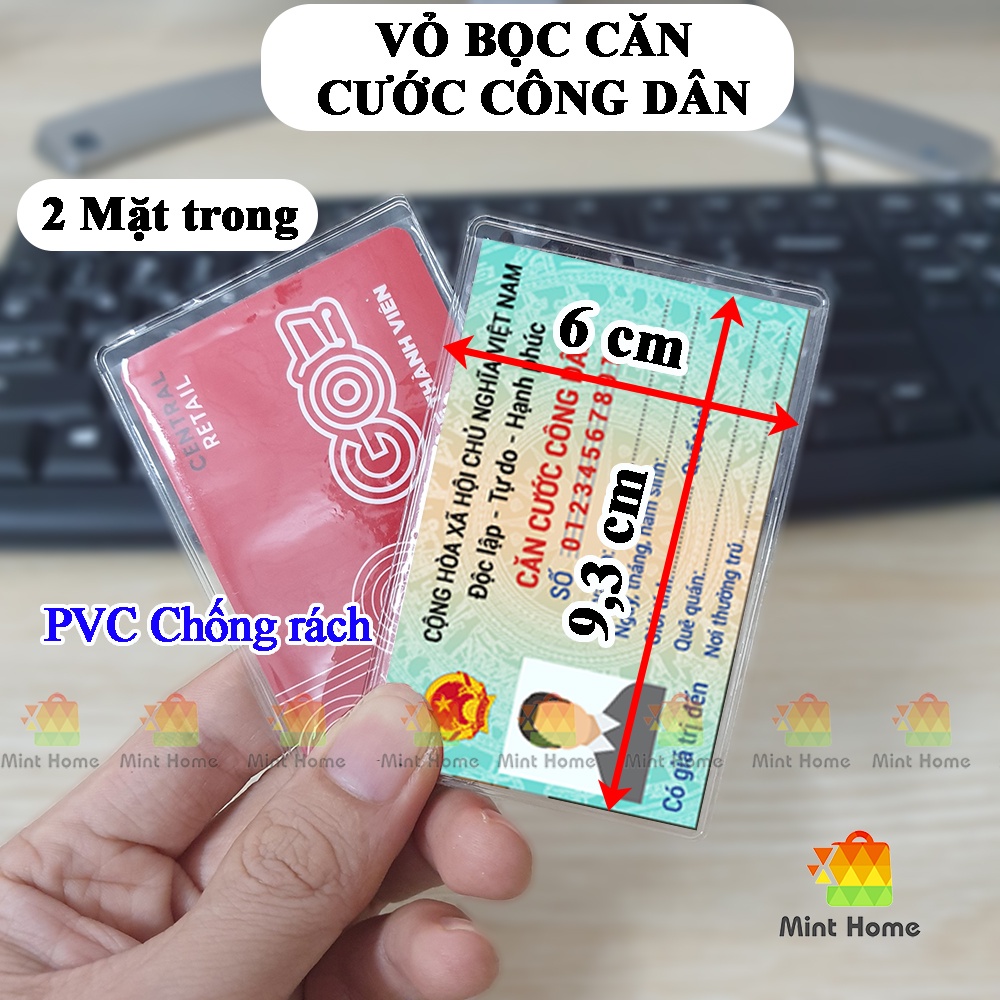 Vỏ bọc căn cước công dân 2 mặt trong suốt , bao túi đựng thẻ học sinh viên, bằng lái, bảo hiểm y tế, ATM, cccd, CMND