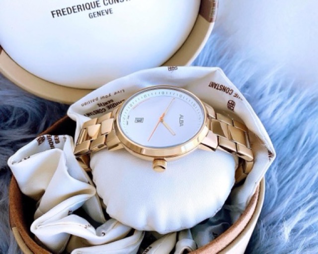 Cặp đồng hồ nam nữ Alba kính Sapphire - Dây thép không gỉ đúc - chống nước 50m chính hãng | BigBuy360 - bigbuy360.vn