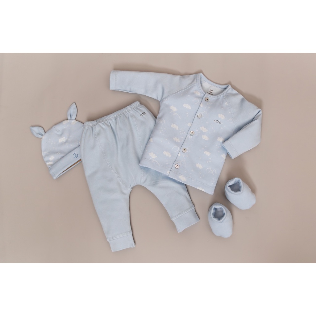 Bộ Quần Áo Dài Nous Cài Giữa 0-3m Đến 9-12m Mẫu Mới Giá Sale | Minizon Kids