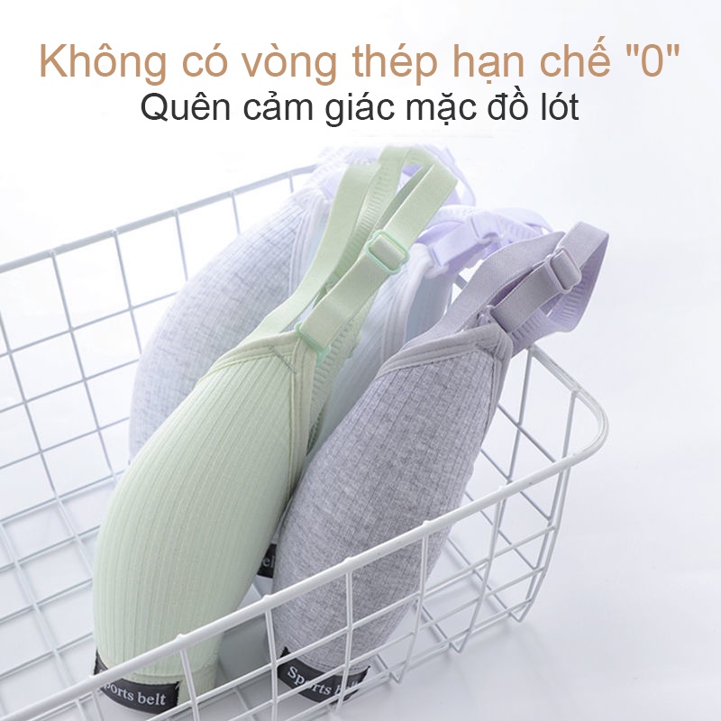Phong cách mới cô gái cotton tinh khiết không có vòng thép áo ngực mỏng đồ lót phụ nữ | BigBuy360 - bigbuy360.vn