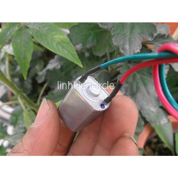 Động cơ 130 motor mô tơ mini 130 12V - 24V kèm bánh răng có chổi than từ tính mạnh 23300 RPM - LK0423
