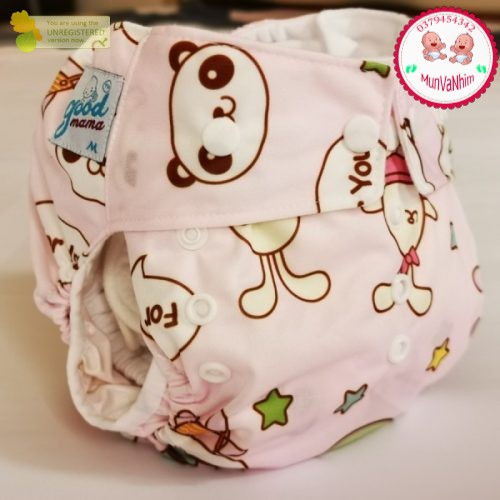 Bỉm vải goodmama siêu chống trào size M(3-12kg) Size L(10-20kg)