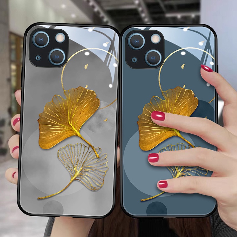 Ốp Điện Thoại Mặt Kính Cường Lực Cho iphone 13 pro max 14 12 mini 11 XS max X XR 7 plus 8 6 6s
