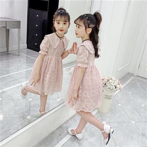 Đầm Cổ Búp Bê Phối Ren Phong Cách Phương Tây Thời Trang Mùa Hè Hàng Mới Dành Cho Bé Gái 2022