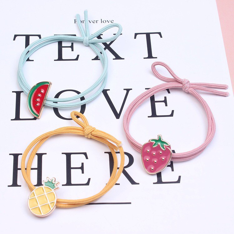 Dây cột tóc trai cây dễ thương cột tóc cute - Mã CT006