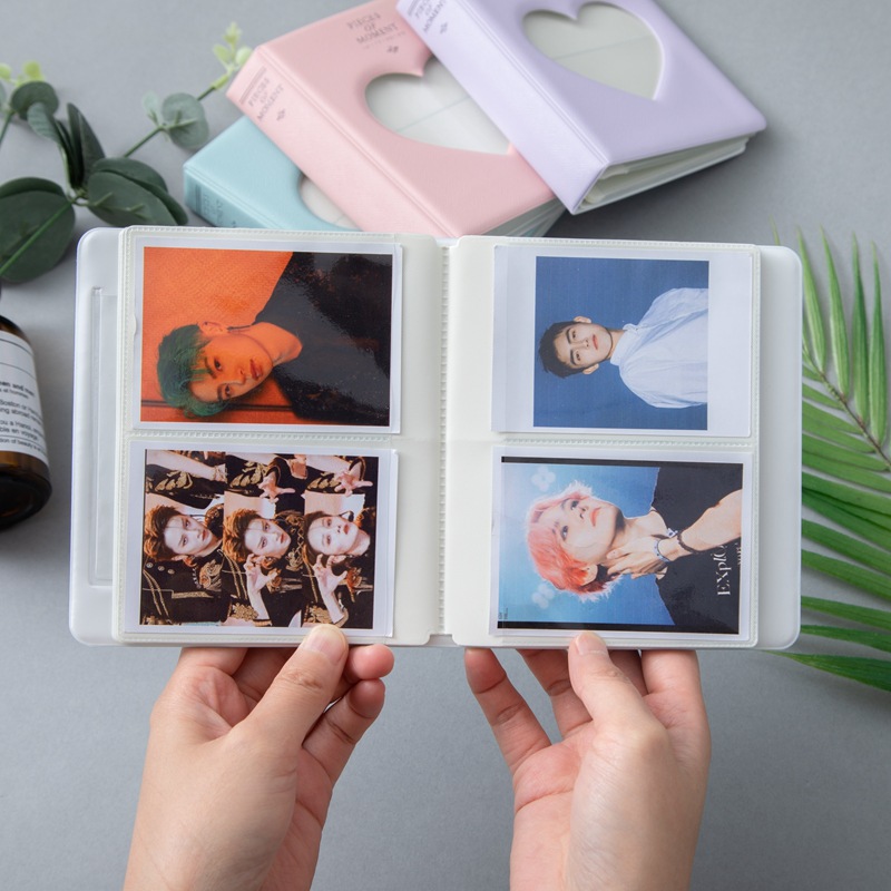 Album ảnh Dễ Thương 7.62 cm Tình Yêu Trái Tim Người Giữ ảnh Chụp ảnh Mini Polaroid Instax Album đầy Màu Sắc