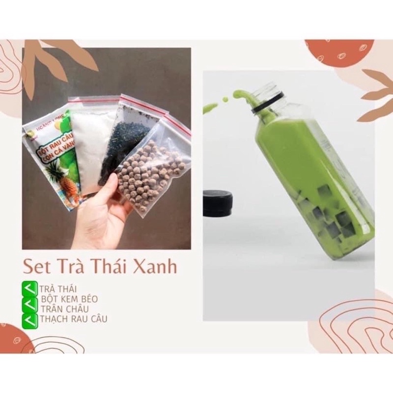 Sét làm trà thái kèm trân châu