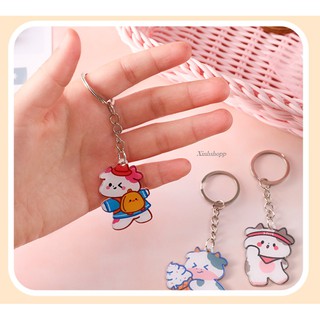 Móc Khóa Bò Sữa Cute