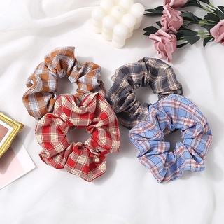 Các Mẫu Scrunchies Dây Cột Tóc Sọc Caro