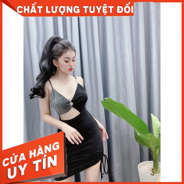 ✔️hienphamstore✔️ Đầm body hở ngực sexy - DN7266