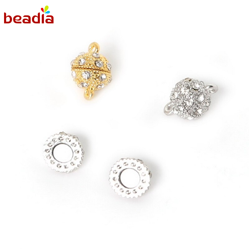 Set móc cài BEADIA nam châm bằng hợp kim 10x16mm dành cho làm đồ trang sức