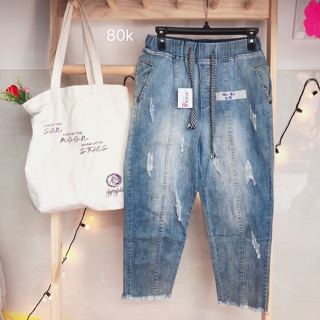 Jeans 2hand lưng cao