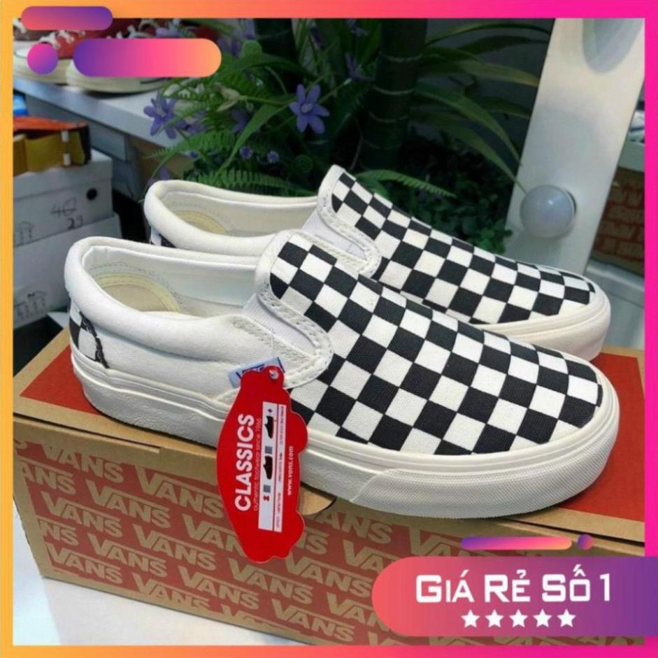 ⚡𝗕𝗜𝗚 𝗦𝗔𝗟𝗘⚡ Giày Vans caro buộc dây hàng đẹp full box bill dành cho nam nữ freeship | BigBuy360 - bigbuy360.vn