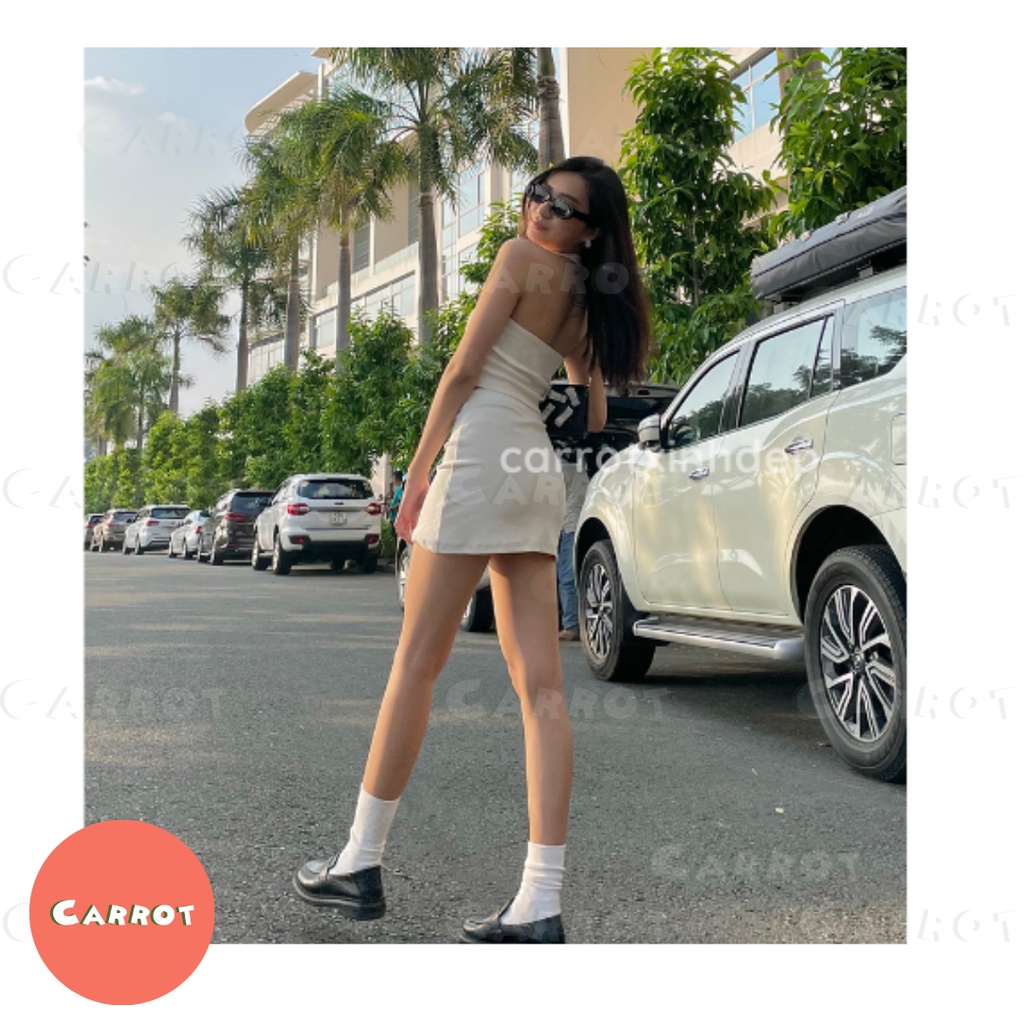 Áo croptop nữ sát nách không tay kiểu ôm body tank top vải thun gân hình gấu co giãn tốt carrotxinhdep