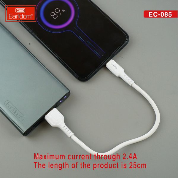 Cáp sạc nhanh 25 cm,dây sạt ngắn dùng cho sạc dự phòng,tương thích ip,micro,type c Earldom EC 085 KLH Store