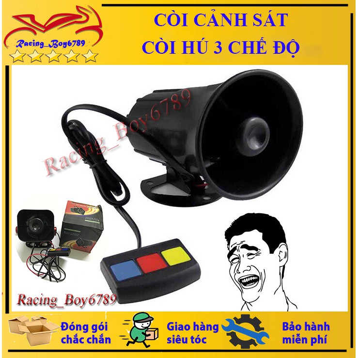 Còi hú 3 chế độ âm thanh lớn dành cho ô tô xe máy xe đạp điện