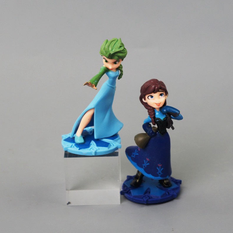 Set búp bê elsa và anna trang trí bánh kem, trang trí bánh sinh nhật