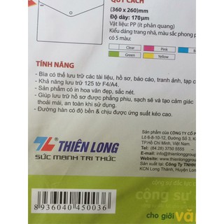 Túi đựng F4 clear bag