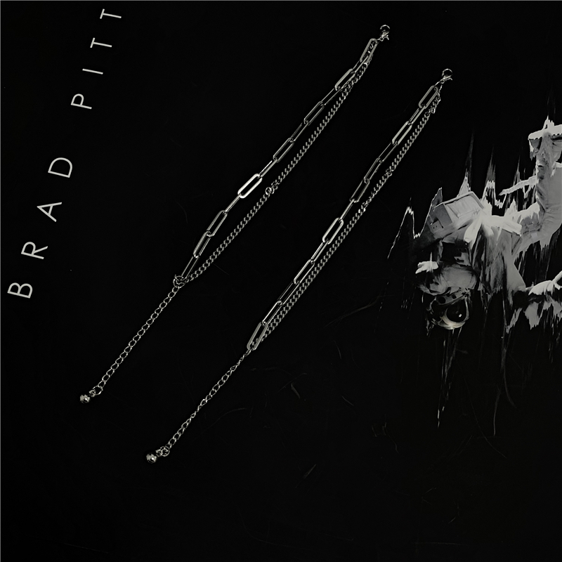 Vòng Tay Hai Lớp Bằng Kim Loại Phong Cách Hip Hop Thời Trang 22463