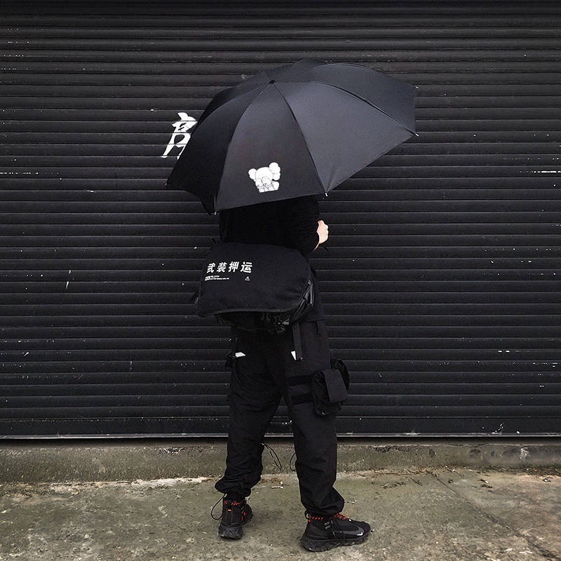Sesame Street KAWS Umbrella Folding Fully Automatic Umbrella Rain Dual-Use Sun Protection Sun Umbrella Female Student Korean Style Internet Celebrity Male iOr4