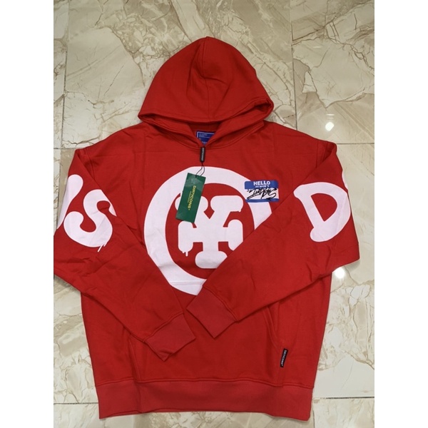 DirtyCoins On The Wall Hoodie – Red/ White