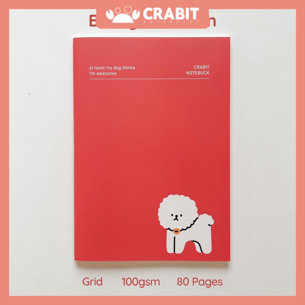 Vở grid may gáy 100gsm 80 trang Crabit - Buddy Poodle