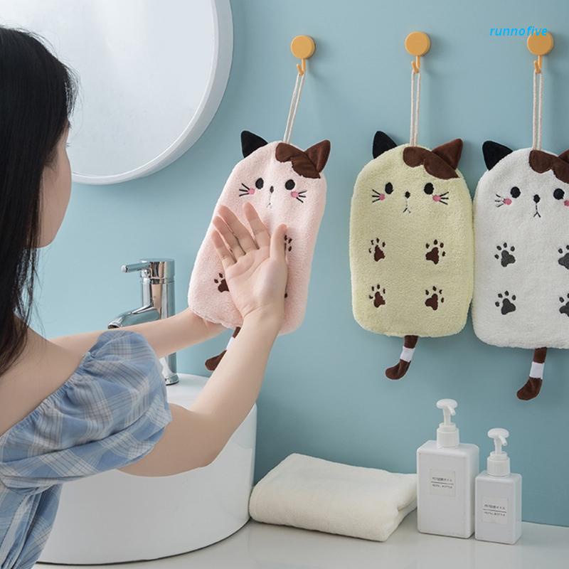 Khăn lau tay treo tường hình mèo hoạt hình đáng yêu