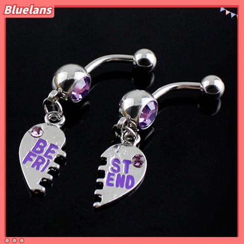 Bộ khuyên rốn hình trái tim bằng thép y tế chất lượng cao