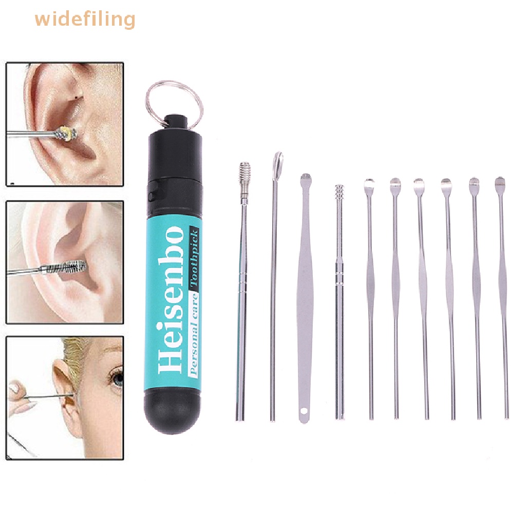 Bộ 9 Dụng Cụ Lấy Ráy Tai Bằng Thép Không Gỉ Chất Lượng Cao