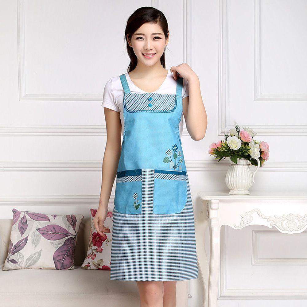 Tạp Dề Nấu Ăn Có Túi Họa Tiết Hoa