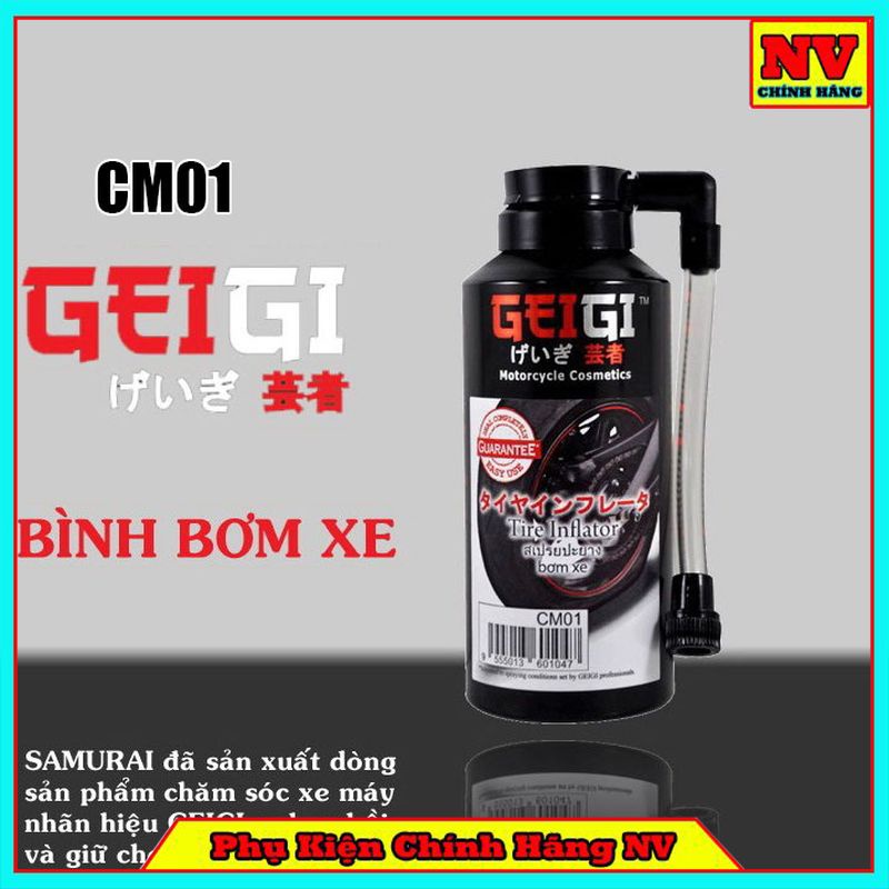 Bình Bơm Xe Máy Mini Samurai CM01 - GEIGI CM01 - Sơn Chính Hãng