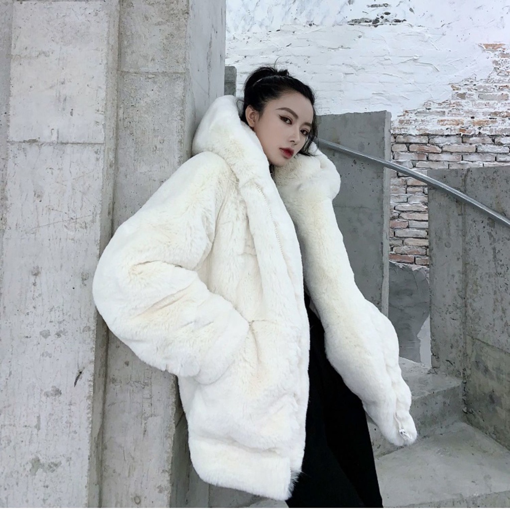 Áo khoác đệm cotton lông cừu dày dặn phong cách ngôi sao Quảng Châu cho nữ