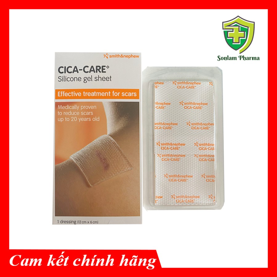 Miếng dán xóa mờ sẹo lồi, sẹo mổ hiệu quả Cica Care (6cm x 12cm)