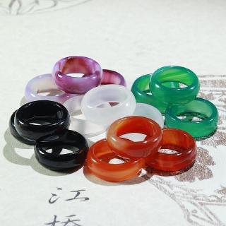 Nhẫn Đá Mã Não Tự Nhiên Màu Đen/Vàng/Đỏ/Đỏ/Xanh Lá Sang Trọng Cho Nam Và Nữ