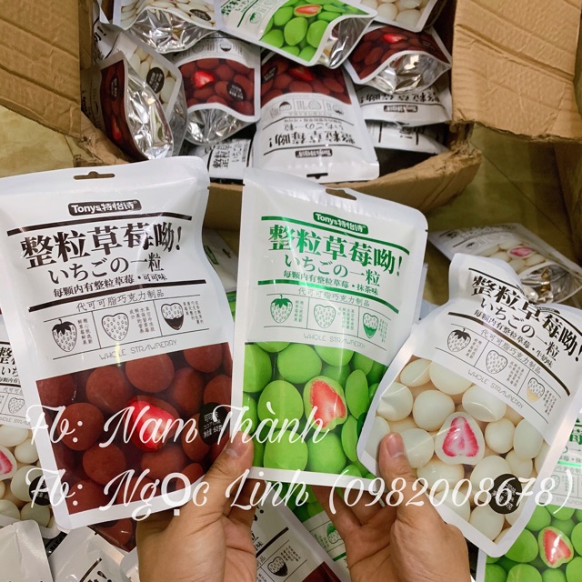 Combo socola bọc dâu sấy ( 3 gói - 3 vị )