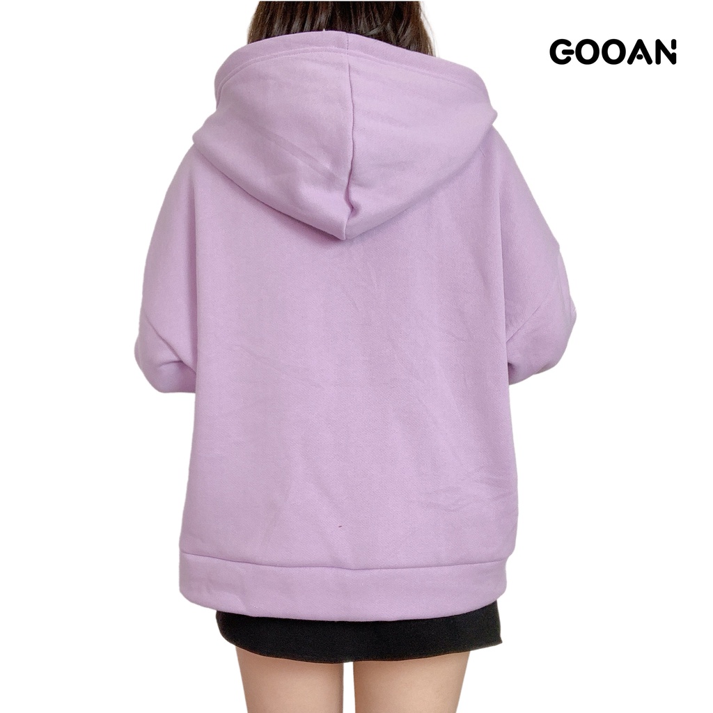 Áo khoác chống nắng nỉ bông nữ đẹp trơn form rộng basic ulzzang unisex - Gooan | BigBuy360 - bigbuy360.vn