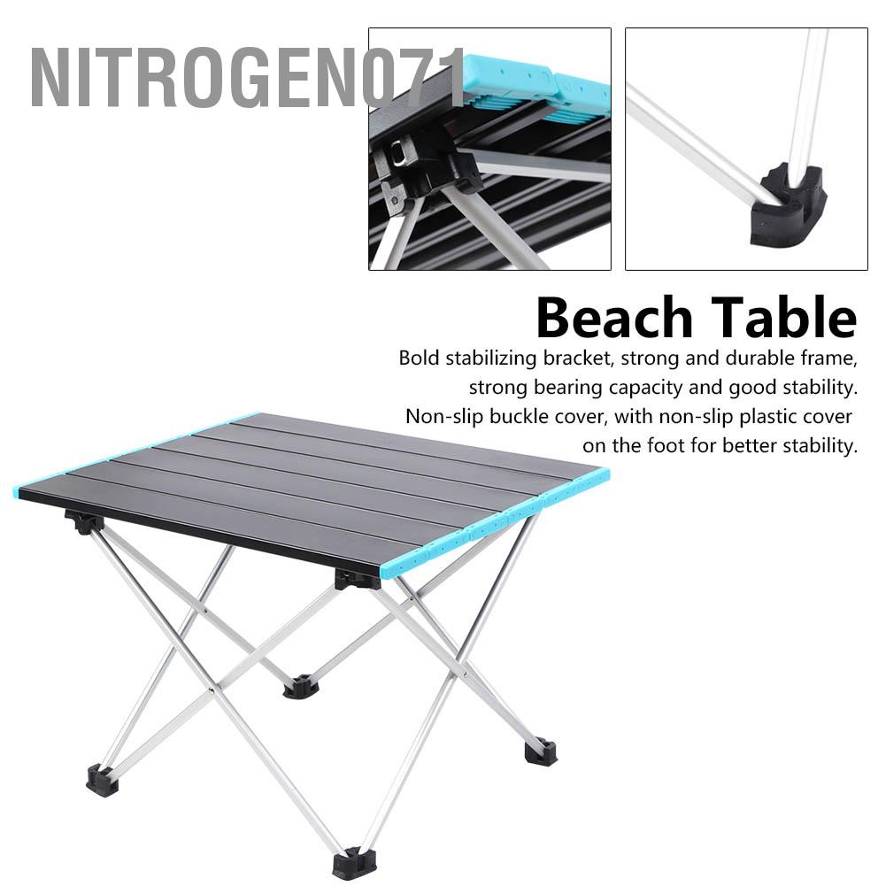 Nitrogen071 Bàn dã ngoại xếp gọn picnic du lịch gấp gọn bằng hợp kim nhôm nhẹ, gấp gọn, chắc chắn, độ bền cao.