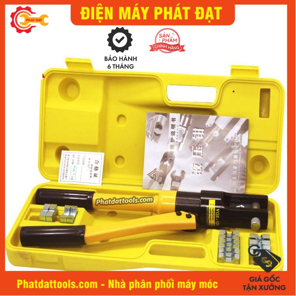 Kìm bấm cốt thủy lực PADA YQK120 bấm cos dây diện từ hàm ép cos 10-1200m2 Bảo hành 6 tháng