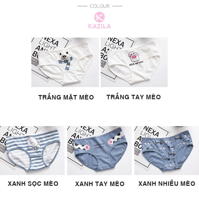 Quần lót Teen nữ dễ thương hình Mèo, Quần lót nữ cotton kháng khuẩn Kazila QLT8 | WebRaoVat - webraovat.net.vn